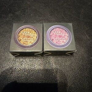 Ulta Beauty Lustrous Foil metallic Lot Bundle Gold leaf/Rose gold Eyeshadow Duo